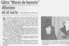 Libro "Mares de leyenda" difunden en el norte.