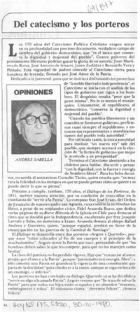 Del catecismo y los porteros