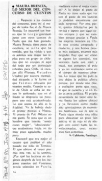 Maura Brescia, lo mejor del concurso de cuentos