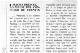 Maura Brescia, lo mejor del concurso de cuentos