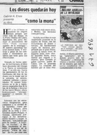 Los Dioses quedarán hoy "como la mona"