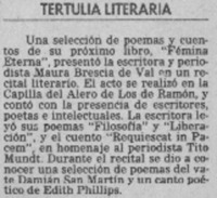 Tertulia literaria.