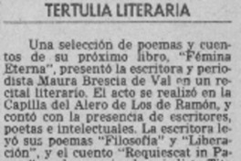 Tertulia literaria.