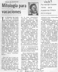 Mitología para vacaciones