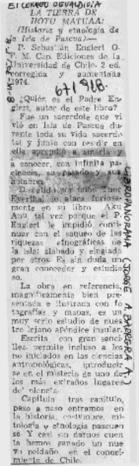 La tierra de Hotu Matuaa