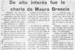 De Alto interés fue la charla de Maura Brescia.