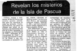 Revelan los misterios de la Isla de Pascua.