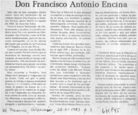 Don Francisco Antonio Encina