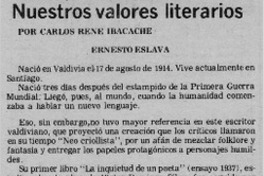Nuestros valores literarios