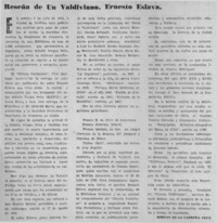 Reseña del valdiviano. Ernesto Eslava.