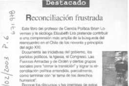 Reconciliación frustrada.