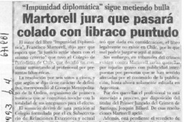 Martorell jura que pasará colado con libraco puntudo.