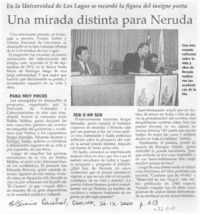 Una mirada distinta para Neruda.