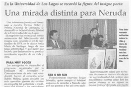 Una mirada distinta para Neruda.