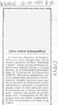 Libro sobre básquetbol.