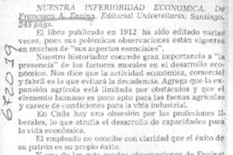 Nuestra inferioridad económica.
