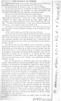 Las calles y su nombre