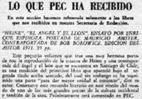 Heine", "El ángel y el león".