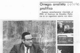 Orrego, analista prolífico.