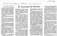 El mensaje de Encina