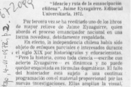 Ideario y ruta de la emancipación chilena