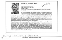 Suicidio en el Servicio militar.