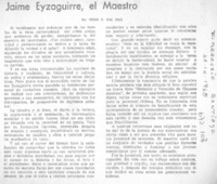 Jaime Eyzaguirre, el maestro
