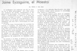 Jaime Eyzaguirre, el maestro