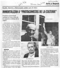Inmortalizan a "protagonistas de la cultura".