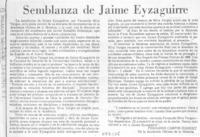 Semblanza de Jaime Eyzaguirre