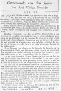 Conversando con don Jaime