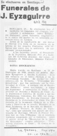 Funerales de J. Eyzaguirre.