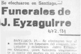 Funerales de J. Eyzaguirre.