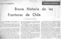 Breve historia de las fronteras de Chile