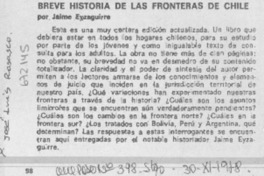 Breve historia de las fronteras de Chile