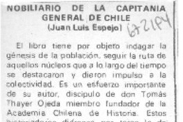 Nobiliario de la capitanía general de Chile.