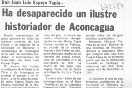 Ha desaparaecido un ilustre historiador de Aconcagua.