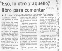 Eso, lo otro y aquello, libro para comentar.