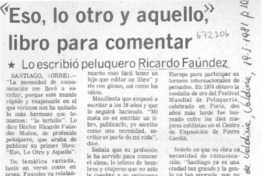 Eso, lo otro y aquello, libro para comentar.