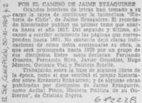 Por el cambio de Jaime Eyzaguirre.