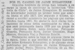 Por el cambio de Jaime Eyzaguirre.