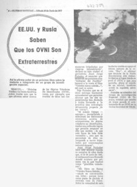 EE.UU y Rusia saben que los OVNI son extraterrestres.