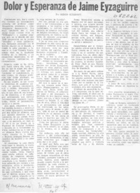 Dolor y esperanza de Jaime Eyzaguirre