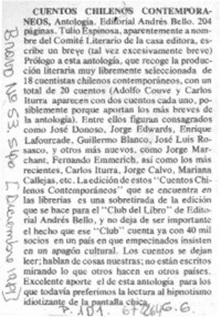 Cuentos chilenos contemporáneos