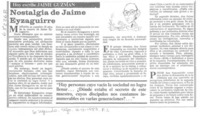 Nostalgia de Jaime Eyzaguirre