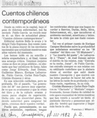 Cuentos chilenos contemporáneos