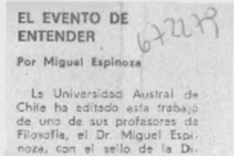 El evento de entender.