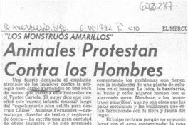Animales protestan contra los hombres.