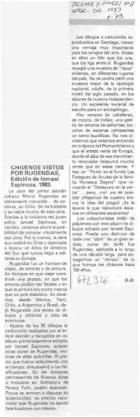 Chilenos vistos por Rugendas.