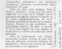 Filología clásica.